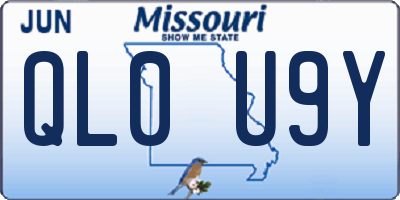 MO license plate QL0U9Y