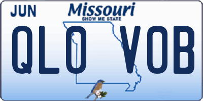 MO license plate QL0V0B