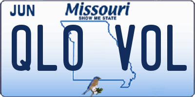 MO license plate QL0V0L