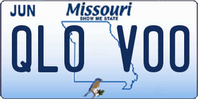 MO license plate QL0V0O