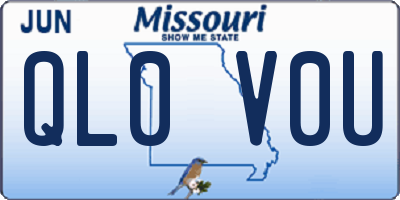 MO license plate QL0V0U