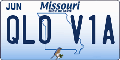 MO license plate QL0V1A