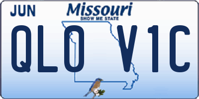 MO license plate QL0V1C