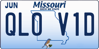 MO license plate QL0V1D