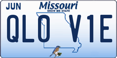 MO license plate QL0V1E