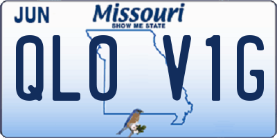 MO license plate QL0V1G
