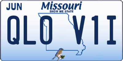 MO license plate QL0V1I