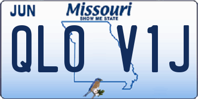MO license plate QL0V1J