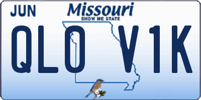 MO license plate QL0V1K