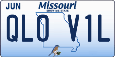 MO license plate QL0V1L