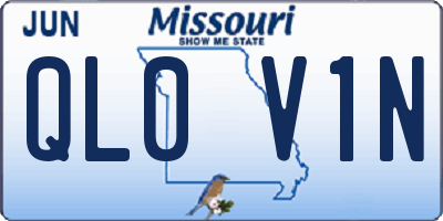 MO license plate QL0V1N