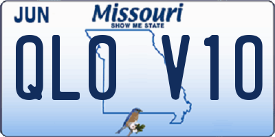 MO license plate QL0V1O