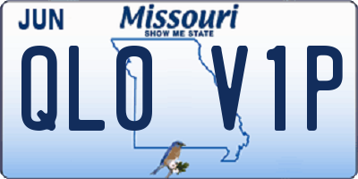 MO license plate QL0V1P
