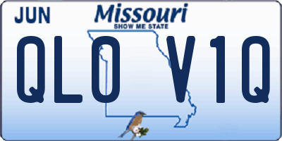 MO license plate QL0V1Q