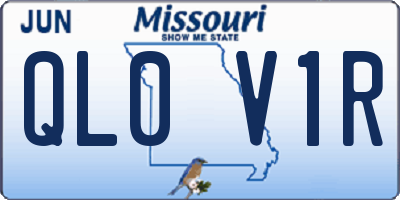 MO license plate QL0V1R