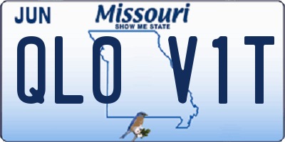 MO license plate QL0V1T