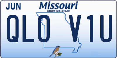 MO license plate QL0V1U