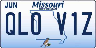 MO license plate QL0V1Z