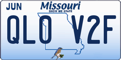 MO license plate QL0V2F