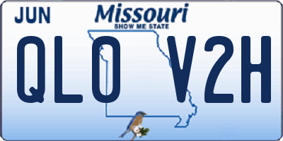 MO license plate QL0V2H