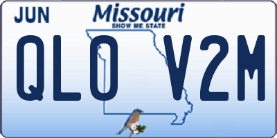 MO license plate QL0V2M