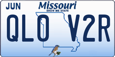 MO license plate QL0V2R