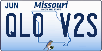MO license plate QL0V2S