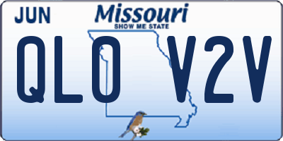 MO license plate QL0V2V