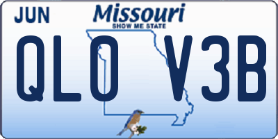 MO license plate QL0V3B