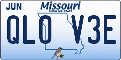 MO license plate QL0V3E