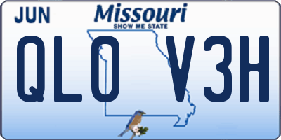 MO license plate QL0V3H
