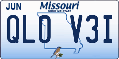 MO license plate QL0V3I