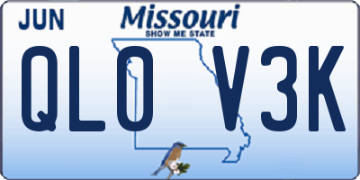 MO license plate QL0V3K