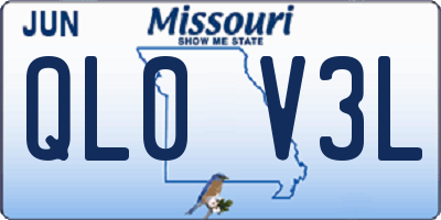 MO license plate QL0V3L