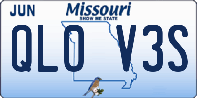 MO license plate QL0V3S