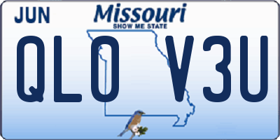 MO license plate QL0V3U