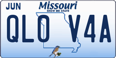 MO license plate QL0V4A