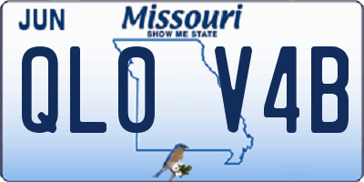 MO license plate QL0V4B