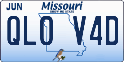 MO license plate QL0V4D