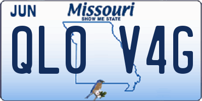 MO license plate QL0V4G