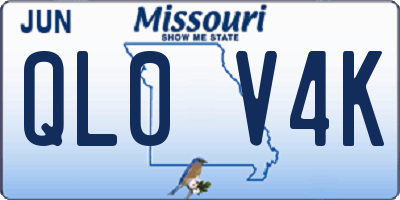 MO license plate QL0V4K
