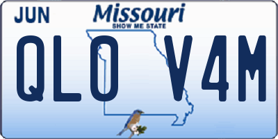MO license plate QL0V4M