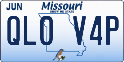 MO license plate QL0V4P