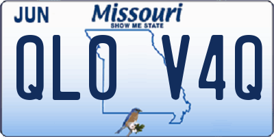 MO license plate QL0V4Q