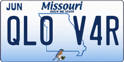 MO license plate QL0V4R