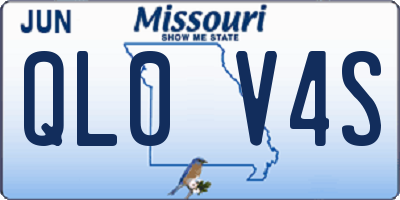 MO license plate QL0V4S