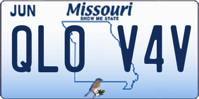 MO license plate QL0V4V