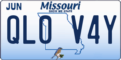MO license plate QL0V4Y