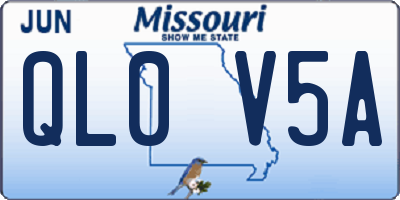 MO license plate QL0V5A