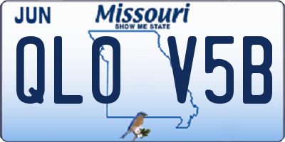 MO license plate QL0V5B